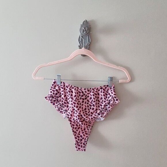 Brave Soul pink leopard bikini top & bottom set XS - Picture 11 of 12